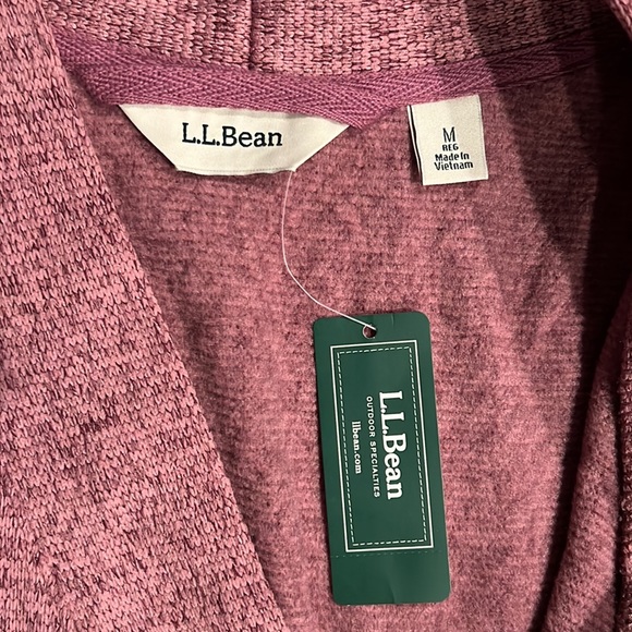 NWOT L.L. Bean Lightweight Sweater Fleece Wrap Robe - Picture 9 of 13